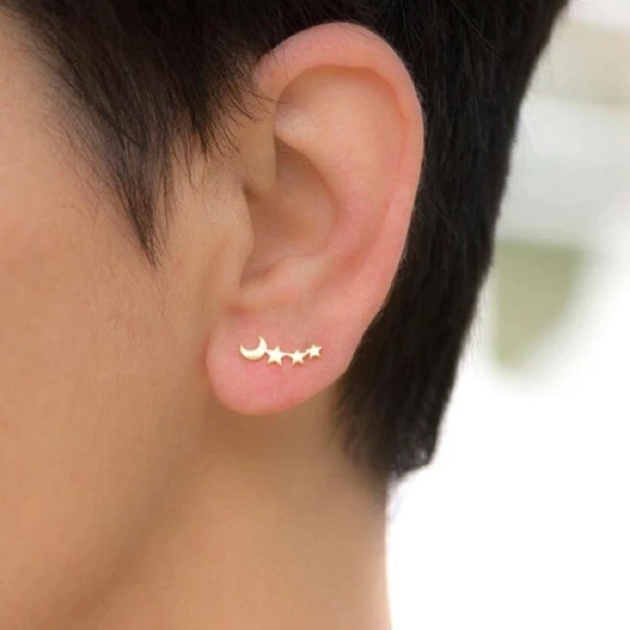 NEW!💙💎SILVERY!⭐️STARS!🌙MOON!⭐️STUDS!💎💙LOVELY! - Picture 4 of 10